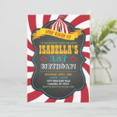 Carnaval ou cirque Anniversaire Fête Invitation (Debout devant)