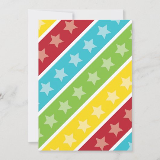 Carnaval ou cirque Anniversaire Fête Invitation (Dos)