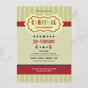 Carnaval Party Flyer Kaart