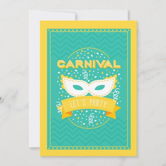 Carnaval Party Invitation Kaart (Voorkant)