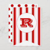 Carnaval Red Party Drapeau Bannière Carte postale (Devant / Derrière)