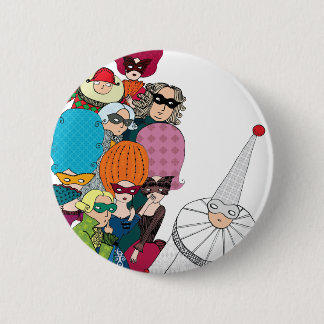 Carnaval Ronde Button 5,7 Cm