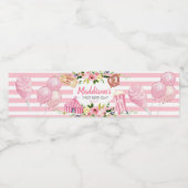 Carnaval rose étiquette d'eau (Étiquettes simples)