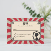 Carnaval Skeleton Skull Steampunk Wedding RSVP (Debout devant)
