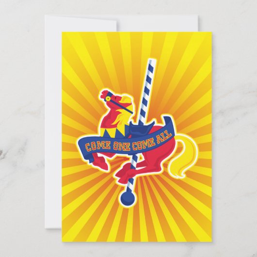 Carnaval Spectaculaire Invitations d'anniversaire (Dos)