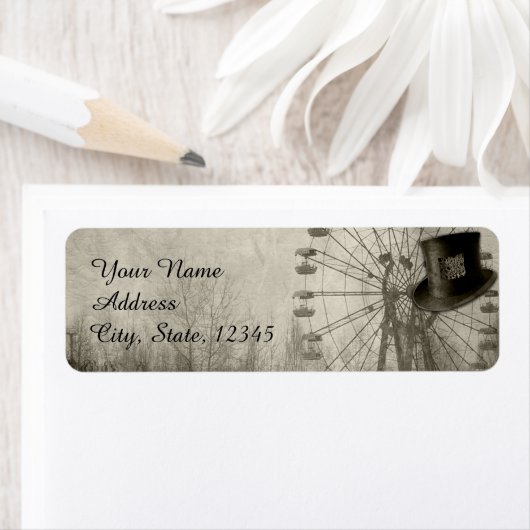 Carnaval Steampunk Top Hat Étiquette Mariage (En situation)