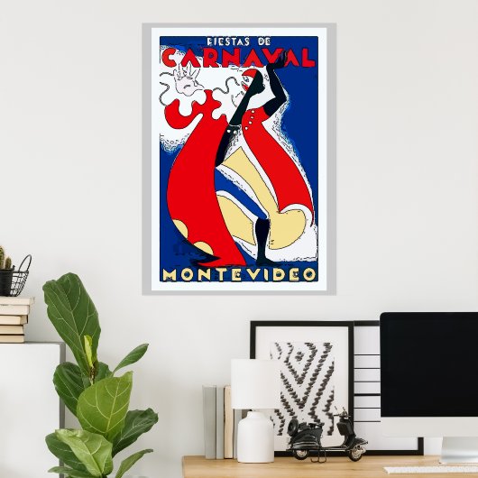 Carnaval  stijl poster (Thuiskantoor)