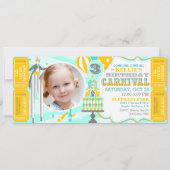 Carnaval Tent Cake Anniversaire Invitations (Devant)