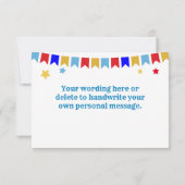 Carnaval Thema Feest Plat Bedankkaart (Achterkant)