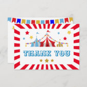 Carnaval Thema Feest Plat Bedankkaart (Voorkant / Achterkant)