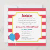 Carnaval Thema Kinderen Verjaardagsfeest Foto Kaart (Achterkant)