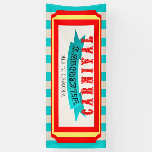 Carnaval Theme Party Classic  aangepaste naam Spandoek (Verticaal)