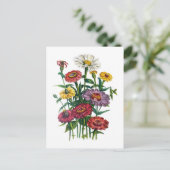 Carnaval van bloemen briefkaart (Staand voorkant)