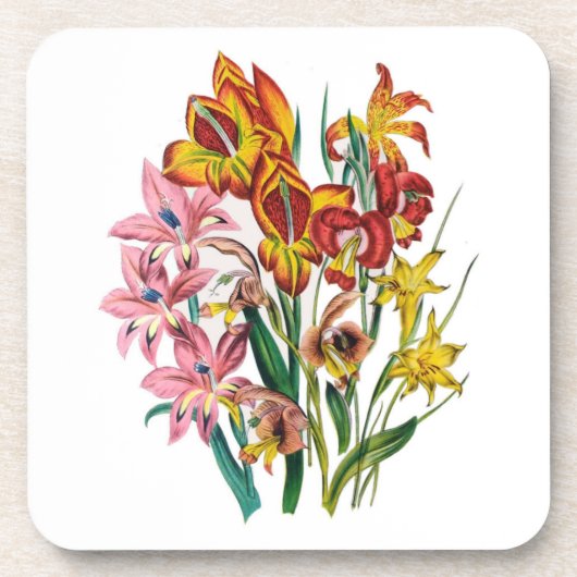 Carnaval van bloemen drankjes onderzetter (Voorkant)