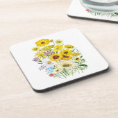 Carnaval van bloemen drankjes onderzetter (Linkerzijde)