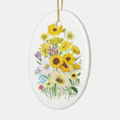 Carnaval van bloemen keramisch ornament (Links)