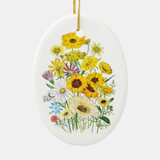 Carnaval van bloemen keramisch ornament (Achterkant)
