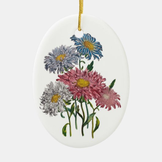 Carnaval van bloemen keramisch ornament (Voorkant)