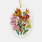 Carnaval van bloemen keramisch ornament (Achterkant)