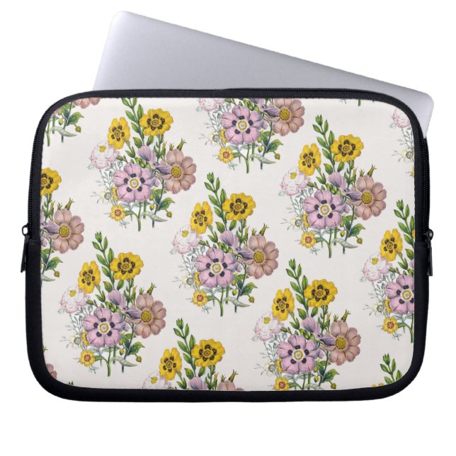 Carnaval van bloemen laptop sleeve (Voorkant)