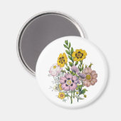 Carnaval van bloemen magneet (Voorkant / Achterkant)