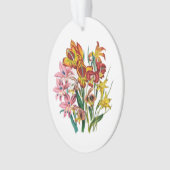 Carnaval van bloemen ornament (voorkant)