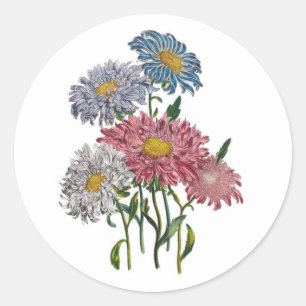 Carnaval van bloemen ronde sticker