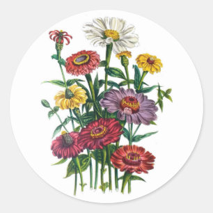 Carnaval van bloemen ronde sticker