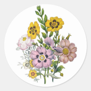 Carnaval van bloemen ronde sticker