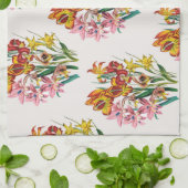 Carnaval van bloemen theedoek (Gevouwen)