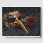 Carnaval Venetiaanse Pantalone Masker Maskerade Ro Gastenboek (Achterkant)