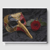 Carnaval Venetiaanse Pantalone Masker Maskerade Ro Gastenboek (Voorkant)