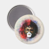 carnaval venetisch masker magneet (Voorkant / Achterkant)