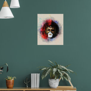 carnaval venetisch masker poster