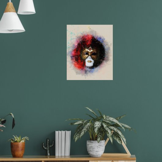 carnaval venetisch masker poster (Woonkamer 1)