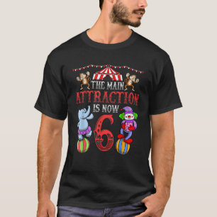Carnaval Verjaardag Kinder 6e Circus Verjaardagsfe T-shirt