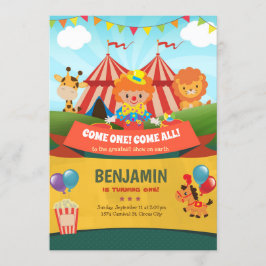 Carnaval Verjaardag Uitnodiging Circus Party