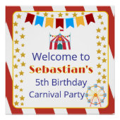 Carnaval Verjaardagsfeest Welkom Poster Perfect Poster (Voorkant)