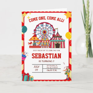 Carnaval verjaardagsuitnodiging, Jongens Circus Ve