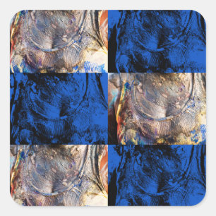 carnavalborst vierkante sticker