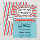 Carnavaleske Trouwkaart Save the Date (Voorkant / Achterkant)