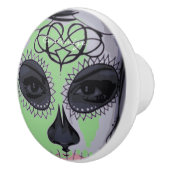  carnavalmaskeraar schedel Thunder_Cove Keramische Knop (Rechts)