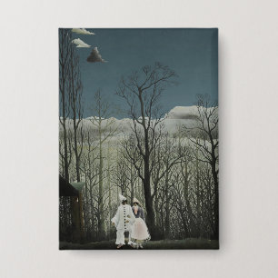 Carnavalsavond, Henri Rousseau olieverfschilderij Button
