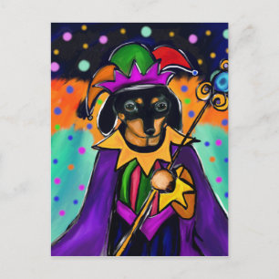 CARNAVALSDACHSHOND BRIEFKAART