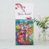 CARNAVALSDANS levendig blauw rood zwier Kaart (Staand voorkant)