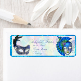 Carnavalsmaskers Mardi Gras Elegant Retouradres Etiket