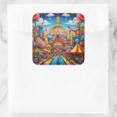 Carnavalsvierkant Sticker (Tas)