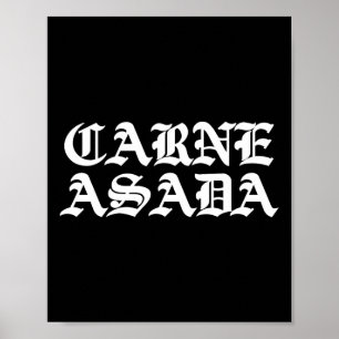 Carne Asada Mexican Food BBQ Poster