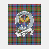 Carnegie Ancient Clan Badge Tartan Pset Fleece Deken (Voorkant)