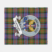 Carnegie Ancient Clan Badge Tartan Pset Fleece Deken (Voorkant (Horizontaal))
